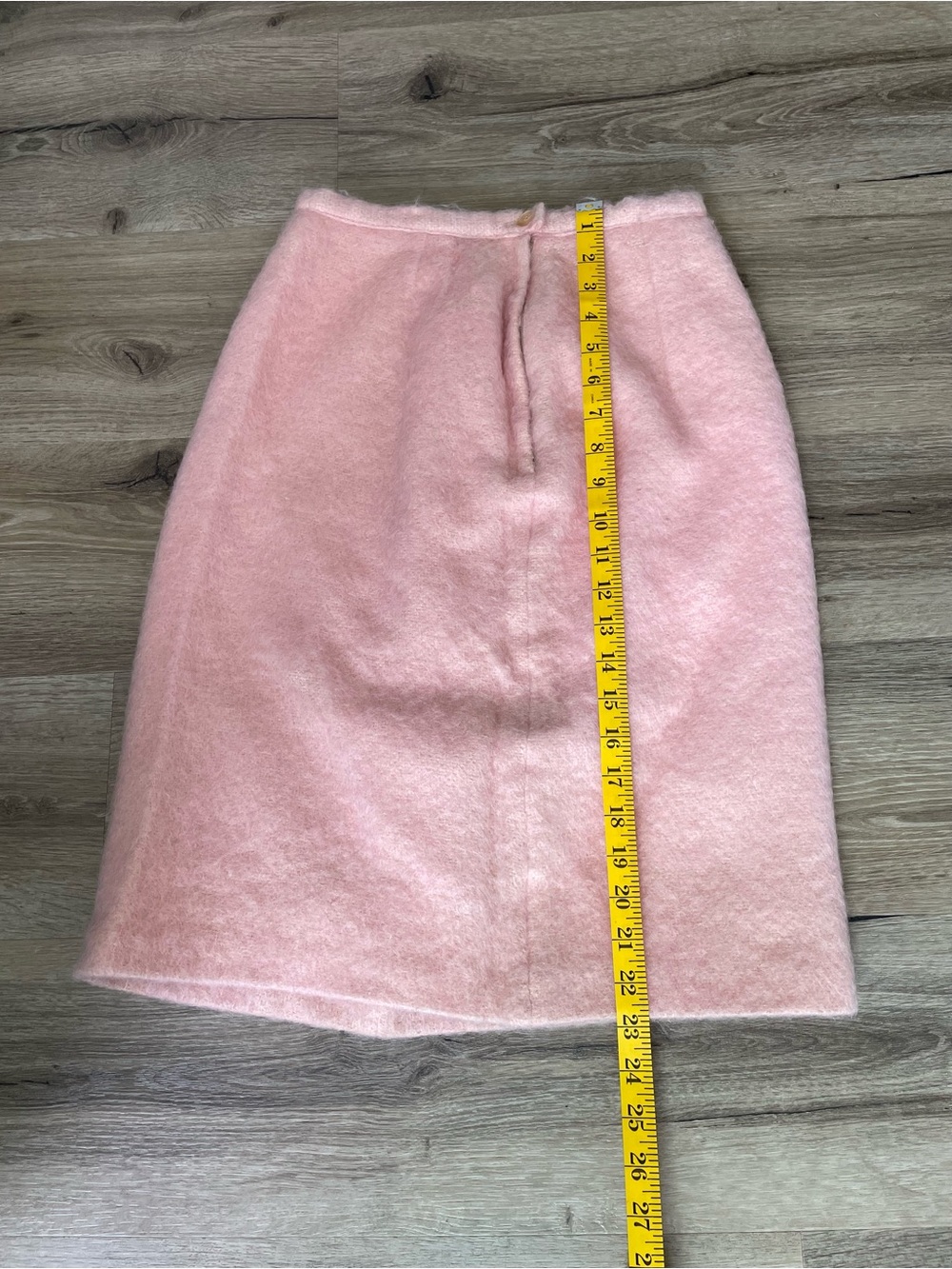 Vintage 1960s Bobbie Brooks Pink Angora Wool Skirt Suit Set USA Women's 2 Pc - Picture 10 of 12